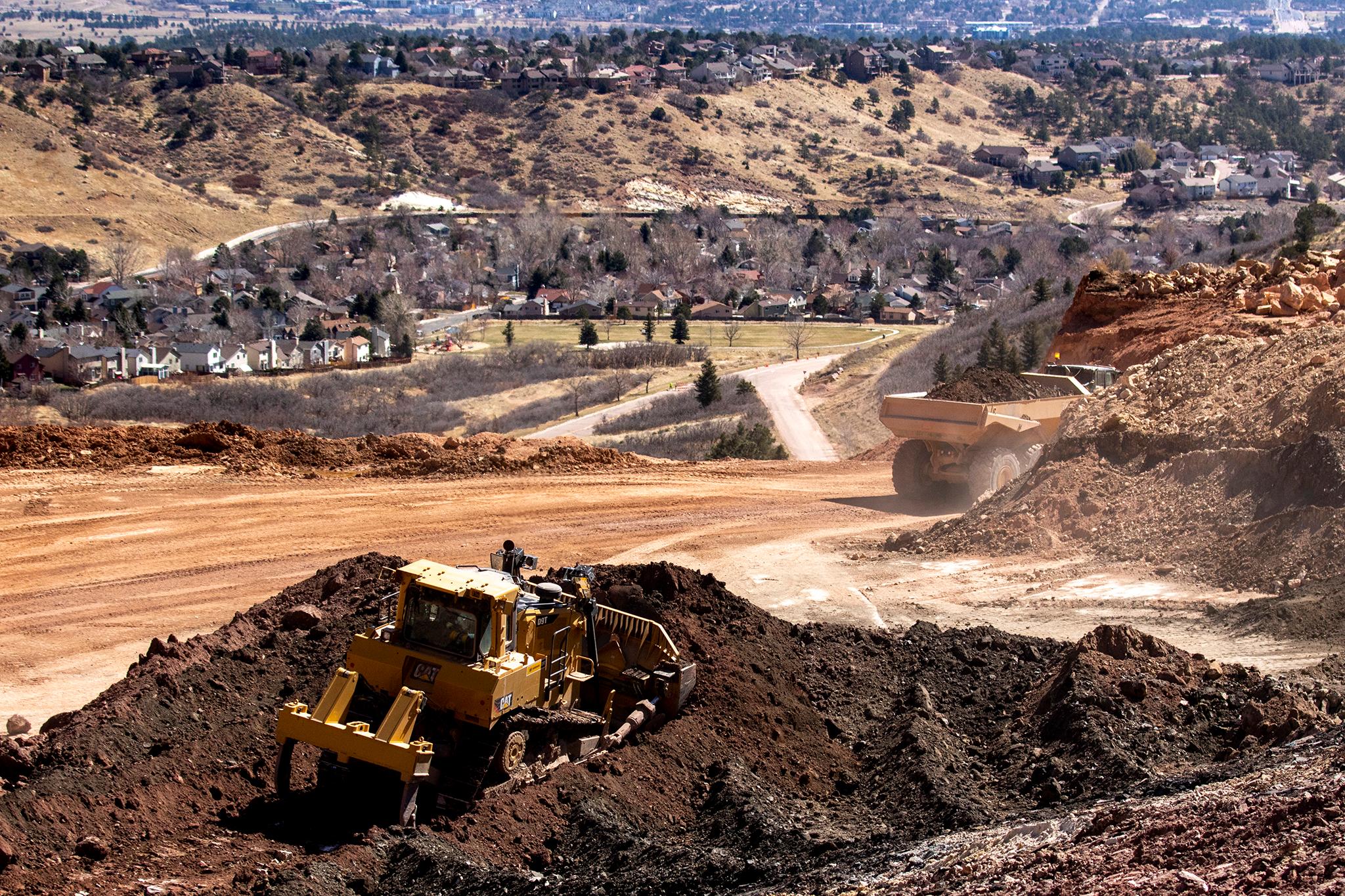 Colorado Springs' Pikeview Quarry is in the throes of a reclamation project. April 4, 2024.