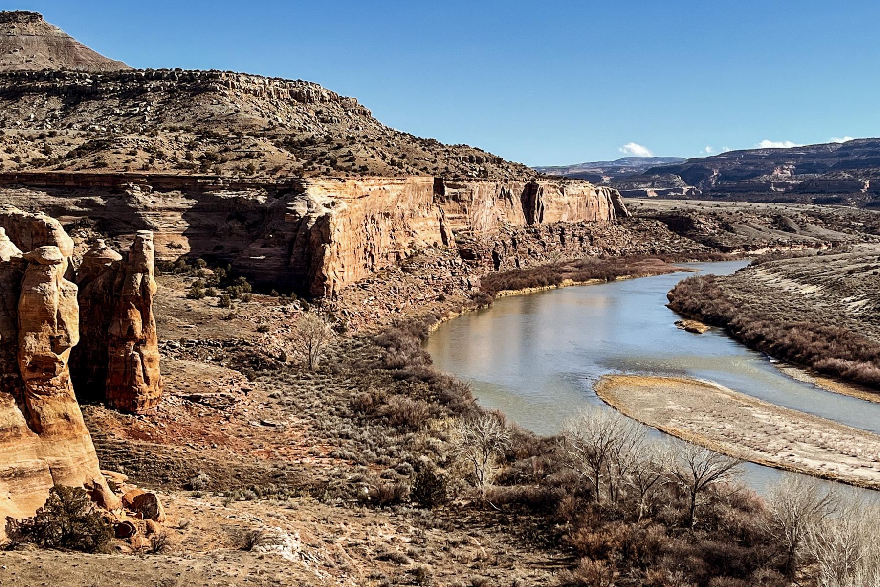 The Colorado River passes through McInnis Canyons